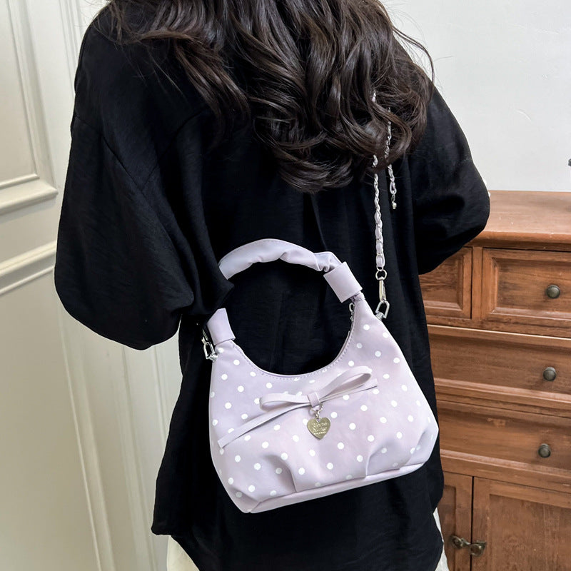 Playful Polka Dot Handheld Purse