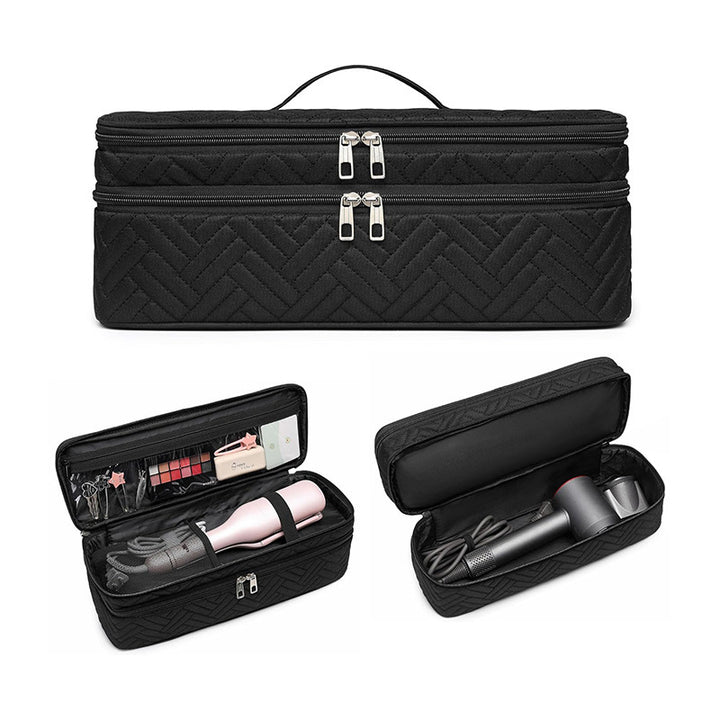 Cosmetic organizer bag for hair dryers and styling tools Stornfield