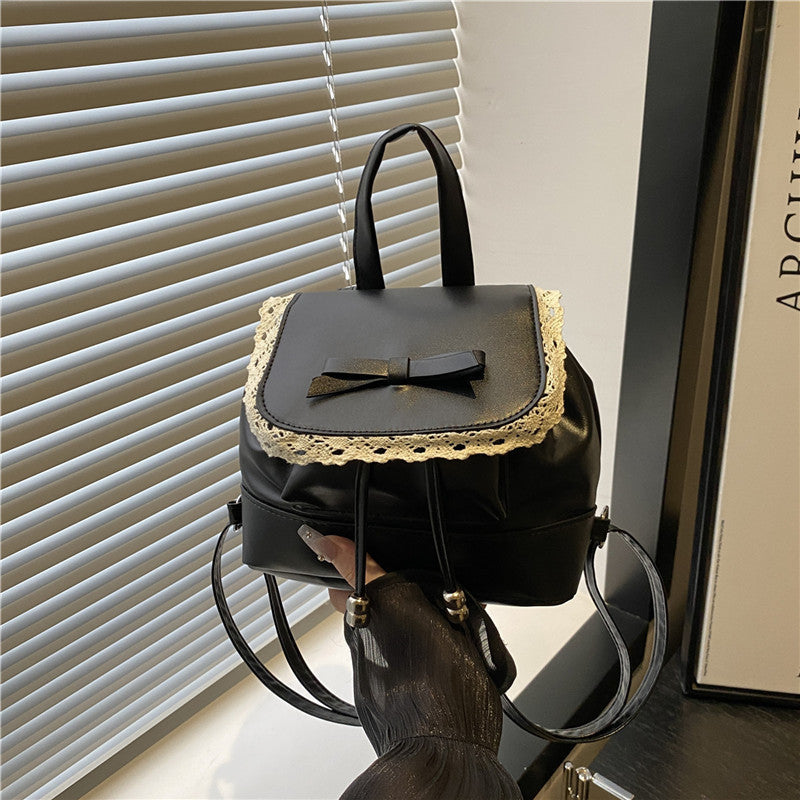 Cute Lace-Trimmed Mini Backpack Stornfield