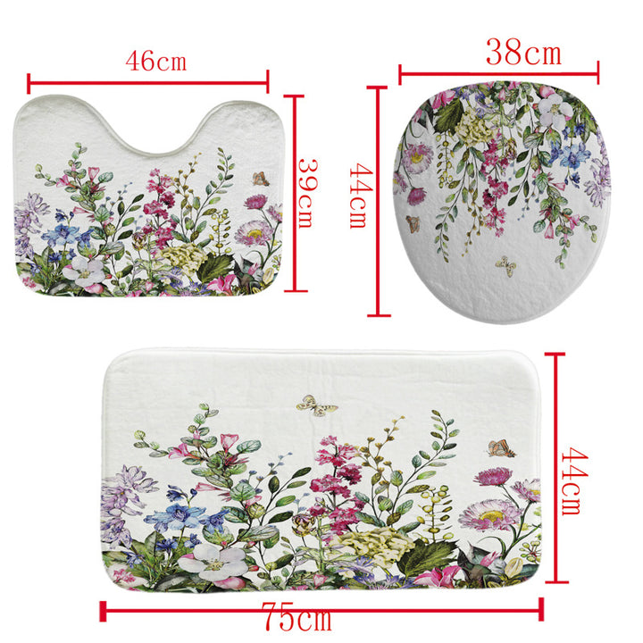 Leafy Botanical Themed Bathroom Ensemble Stornfield