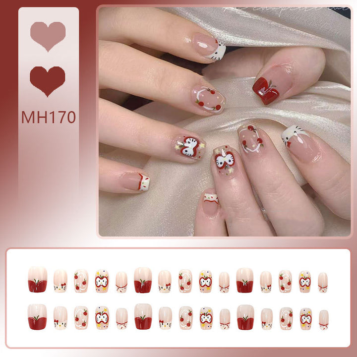 Gradient Glitter Press-On Nails