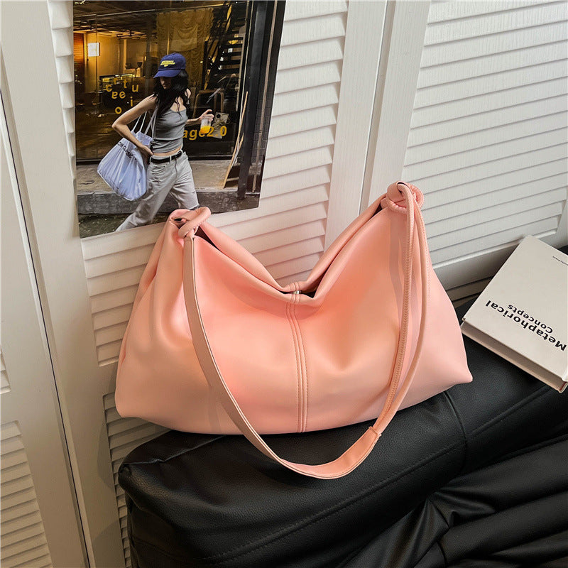 Soft Leather Slouchy Shoulder Bag