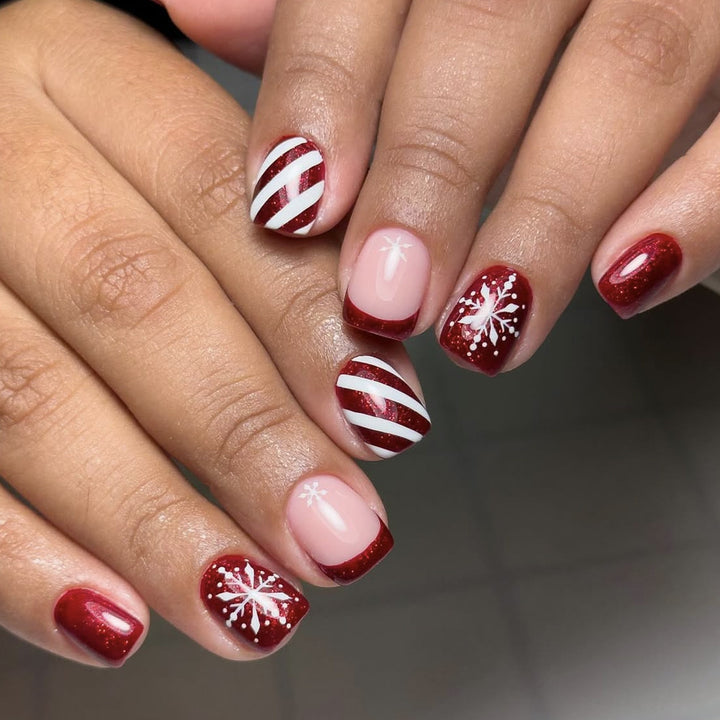 Festive Seasonal Acrylic Nail Art Extensions Stornfield