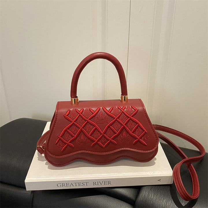 Elegant Quilted Handheld Satchel