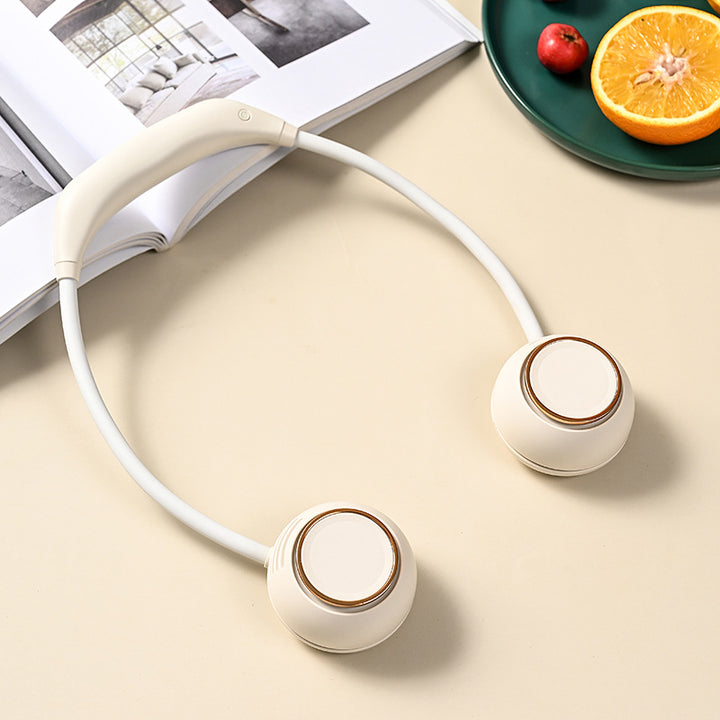 Cooling hands-free wearable neck fan with dual adjustable air outlets USB-C rechargeable Stornfield