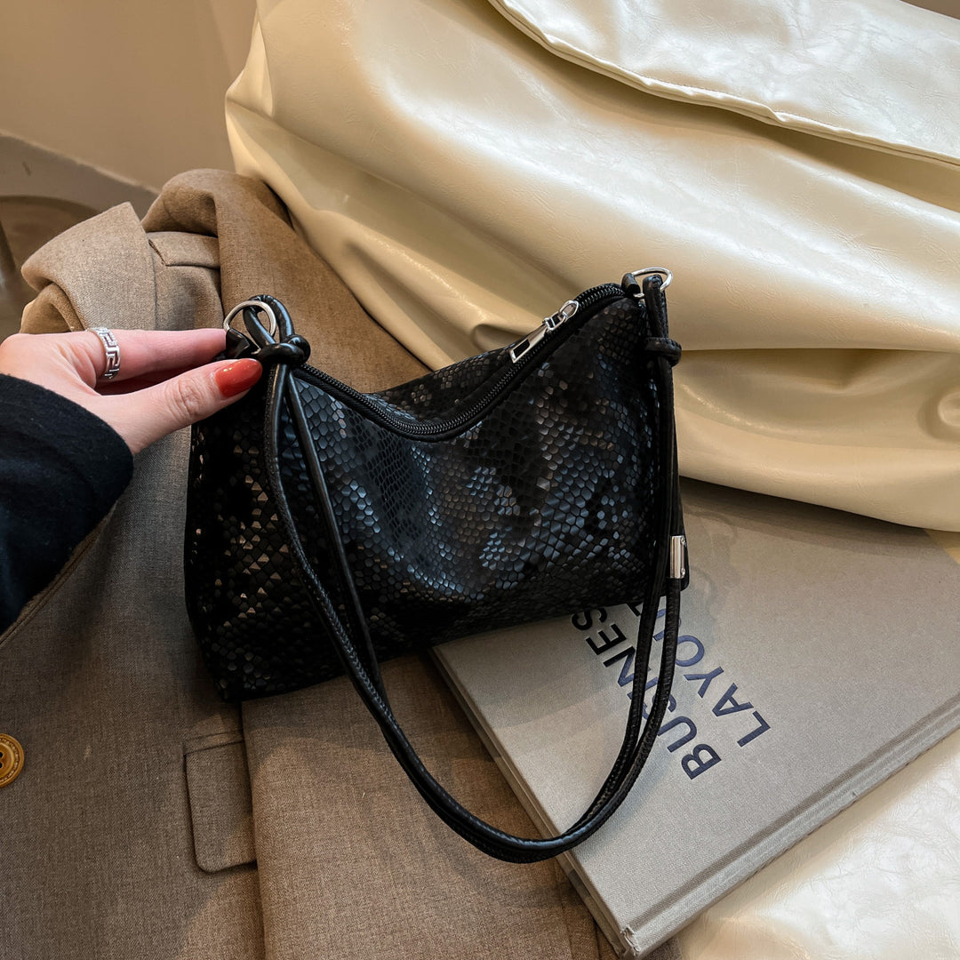 Snake-Print Evening Handbag