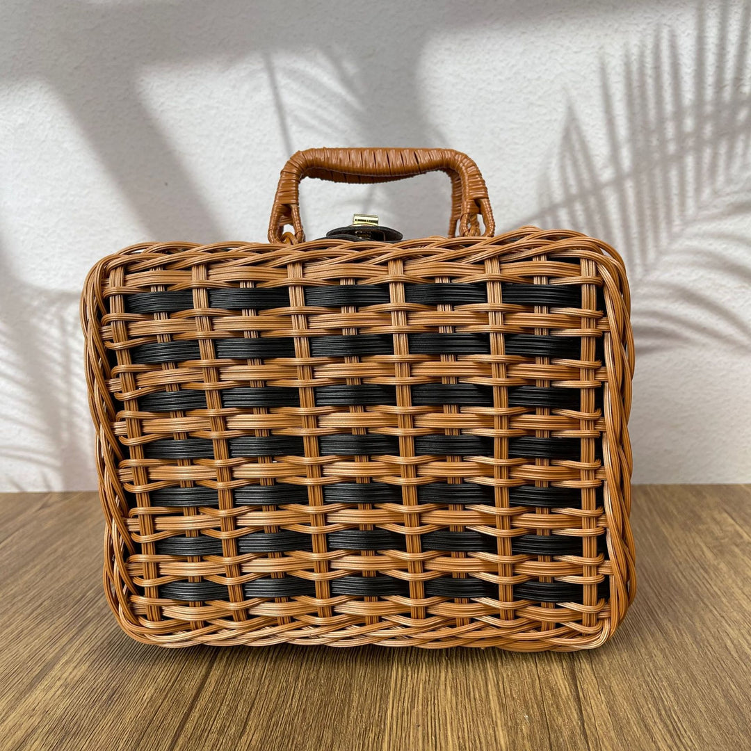 Women stylish picnic basket Stornfield