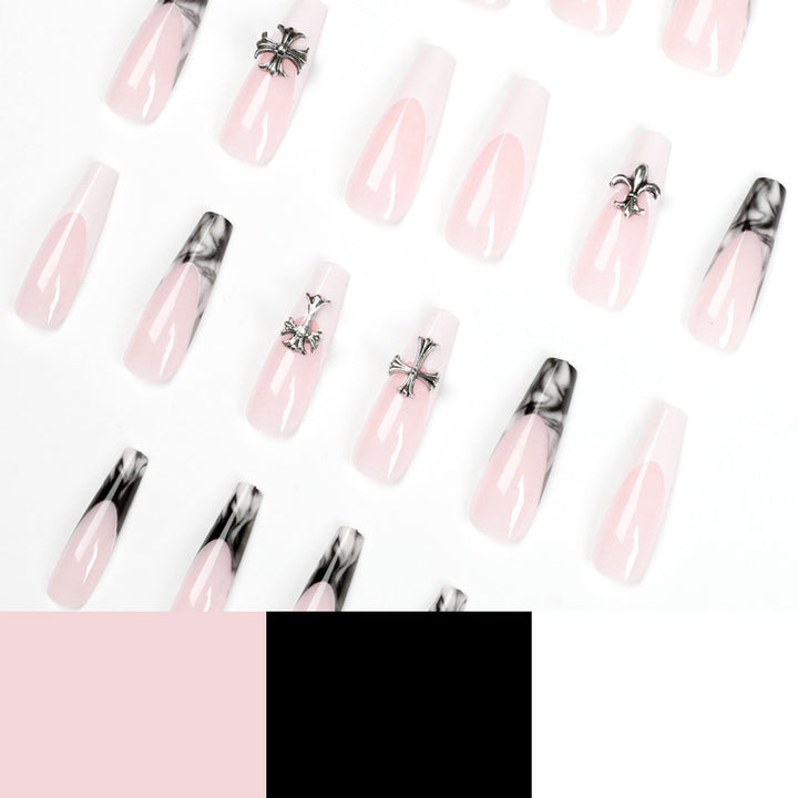 Exquisite artificial nails with textured designs and jewelry accents Stornfield