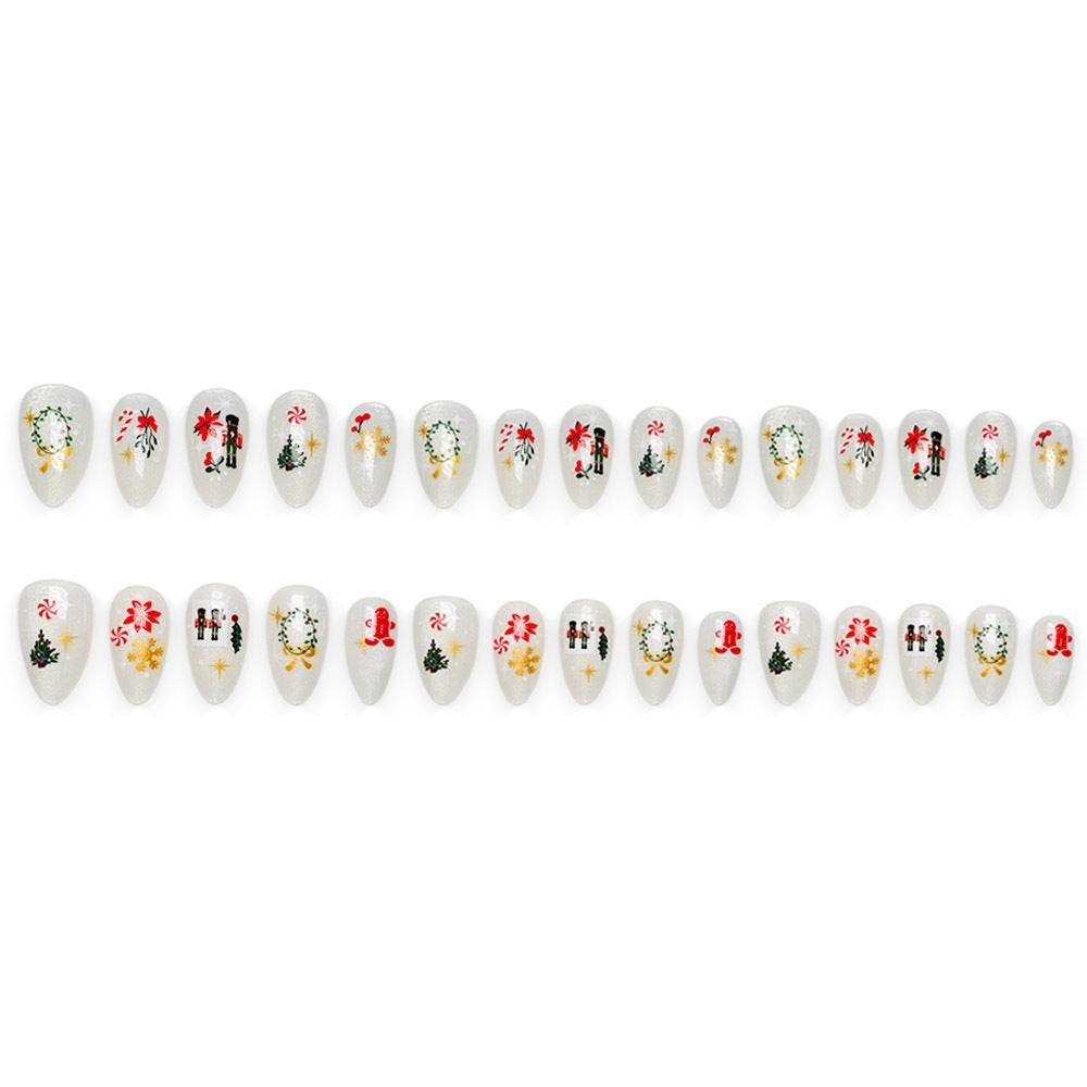 Artificial nails with festive Christmas designs Stornfield