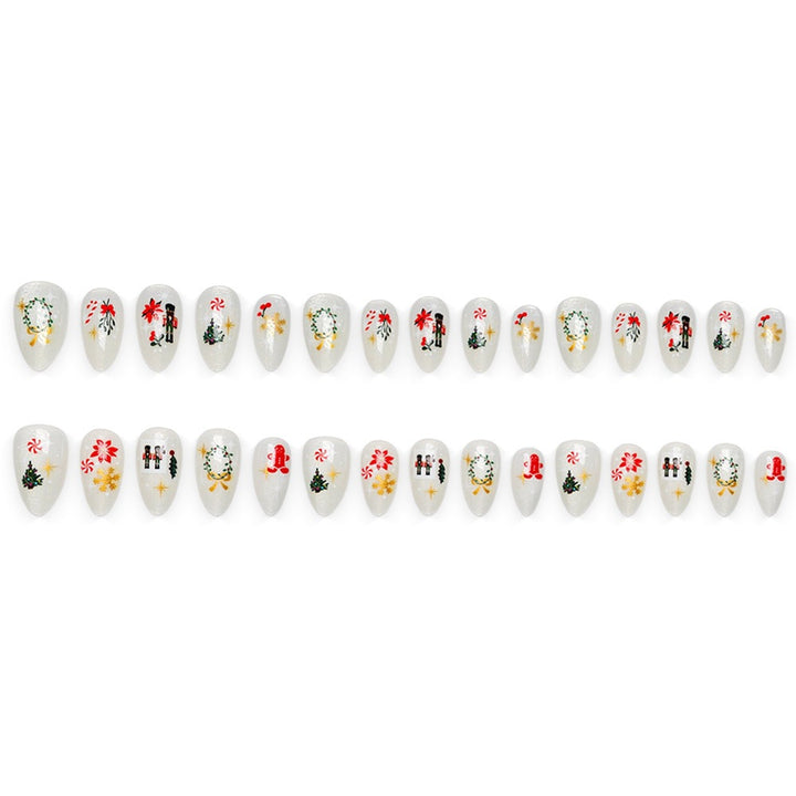 Artificial nails with festive Christmas designs Stornfield