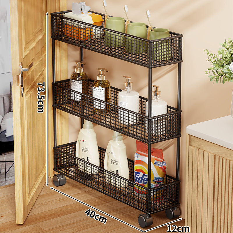 Slim Overdoor Three-Tier Wire Mesh Storage Organizer