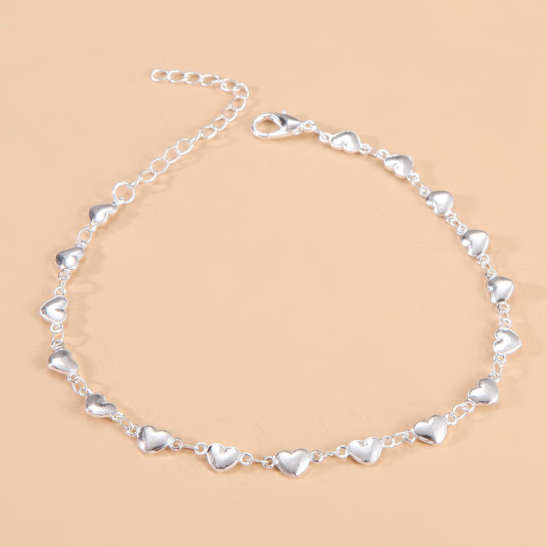 Heart-Inspired Chain Anklet Stornfield