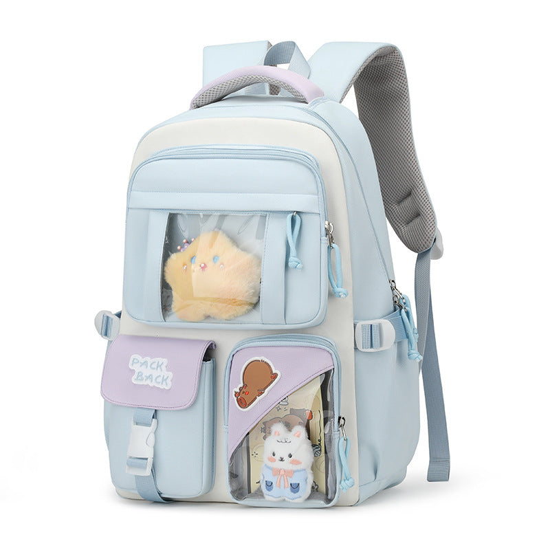 Playful backpack with transparent compartments Stornfield