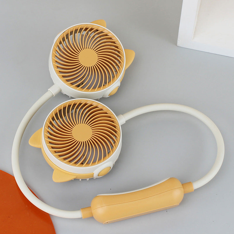 Ladies Portable Neck Fan with Flexible Mount and Dual Fan System Stornfield