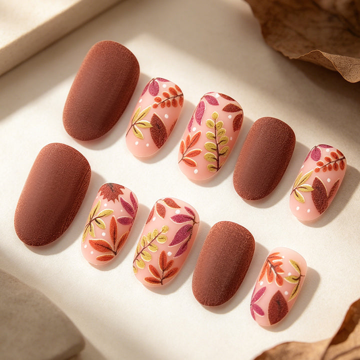 Artistic Autumn-Inspired Nail Art Stornfield