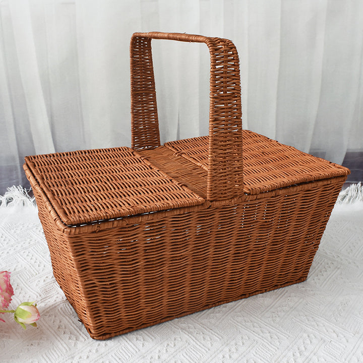 Handcrafted Woven Picnic Storage Basket Stornfield