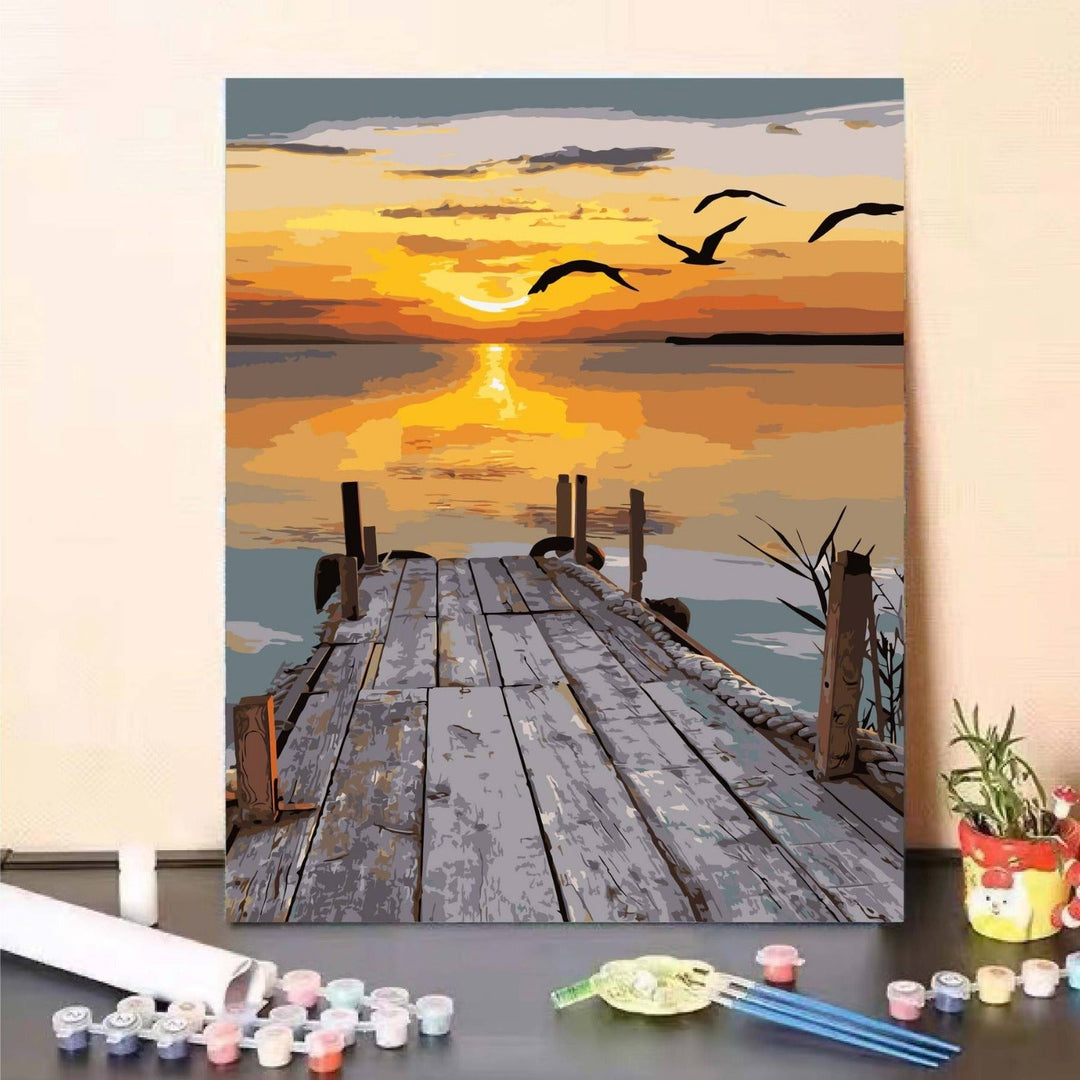 DIY Landscape Paint by Numbers Art Kit Stornfield