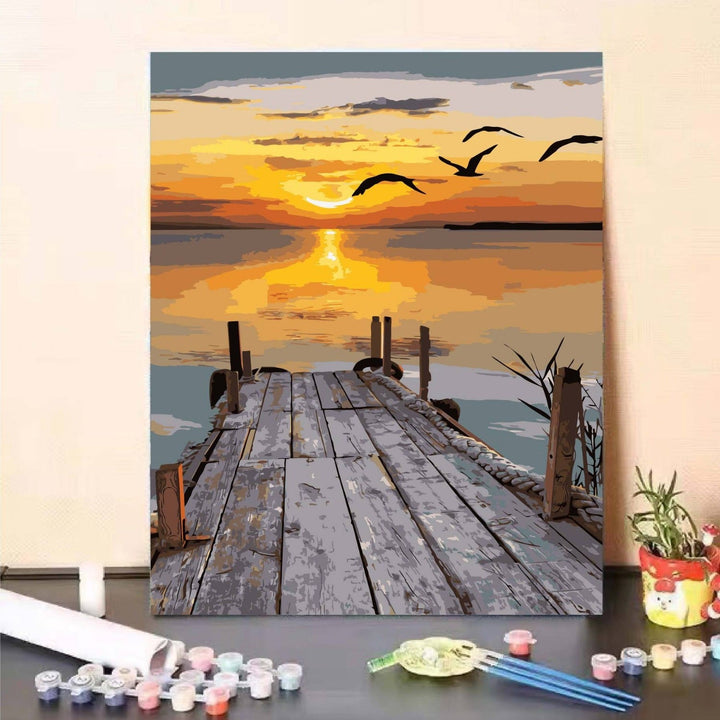 DIY Landscape Paint by Numbers Art Kit Stornfield