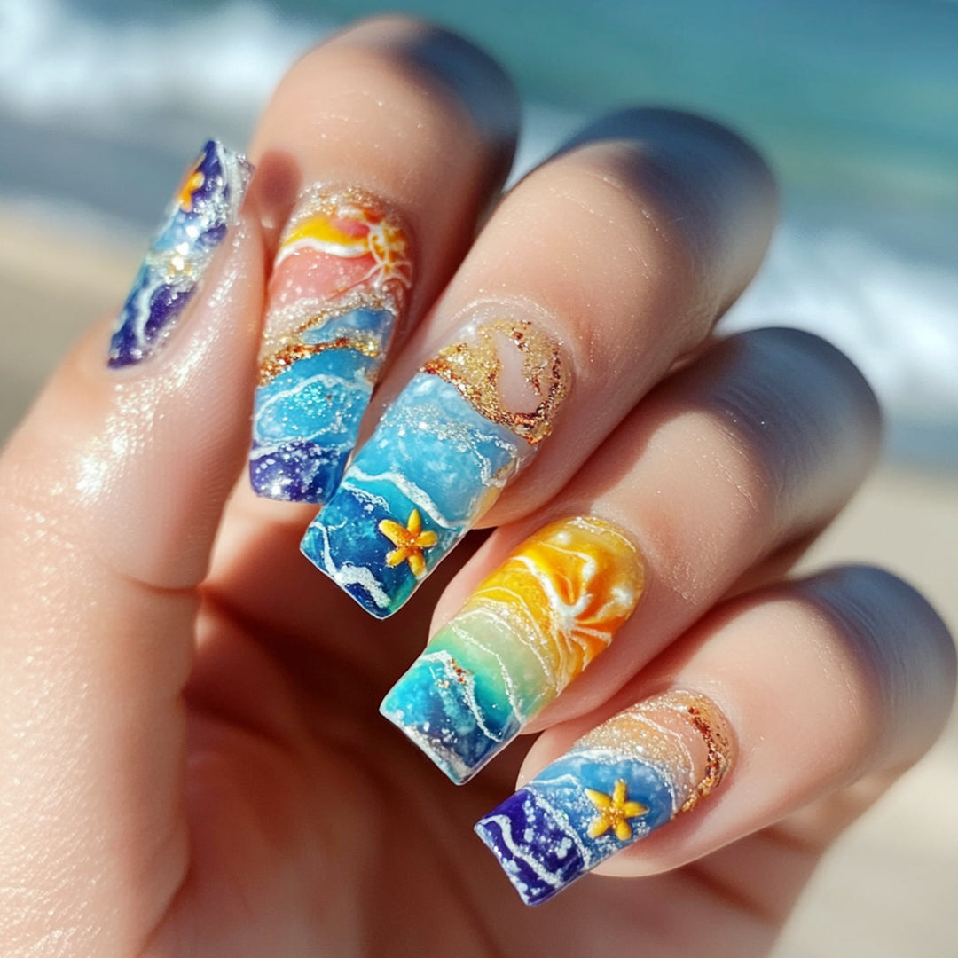 Creative nail art with maritime design Stornfield