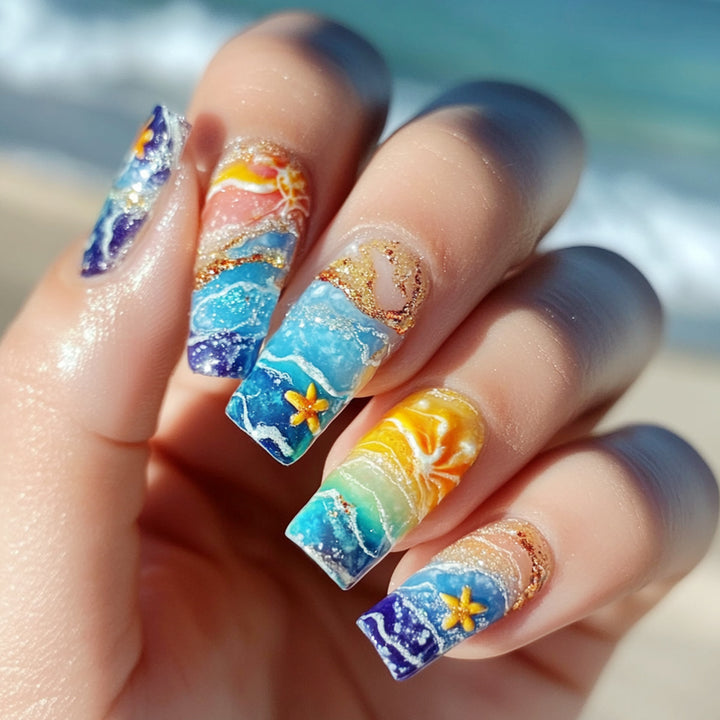 Creative nail art with maritime design Stornfield