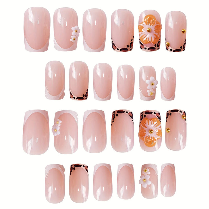 Decorative Floral Press-On Nail Art Stornfield