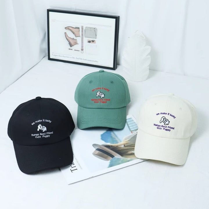 Women's Embroidered Puppy-Themed Baseball Cap Stornfield