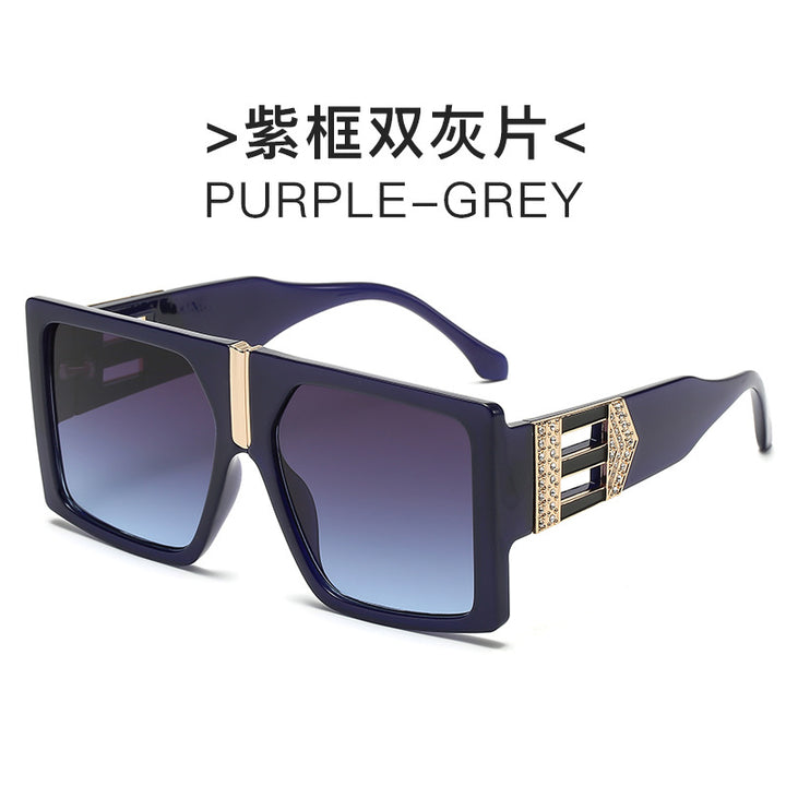 Ladies elegant rectangular sunglasses with glamorous embellishments Stornfield