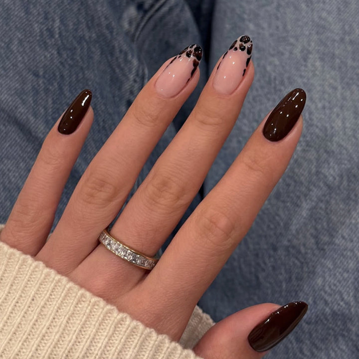 Artful stiletto nails with elegant design and glossy finish Stornfield