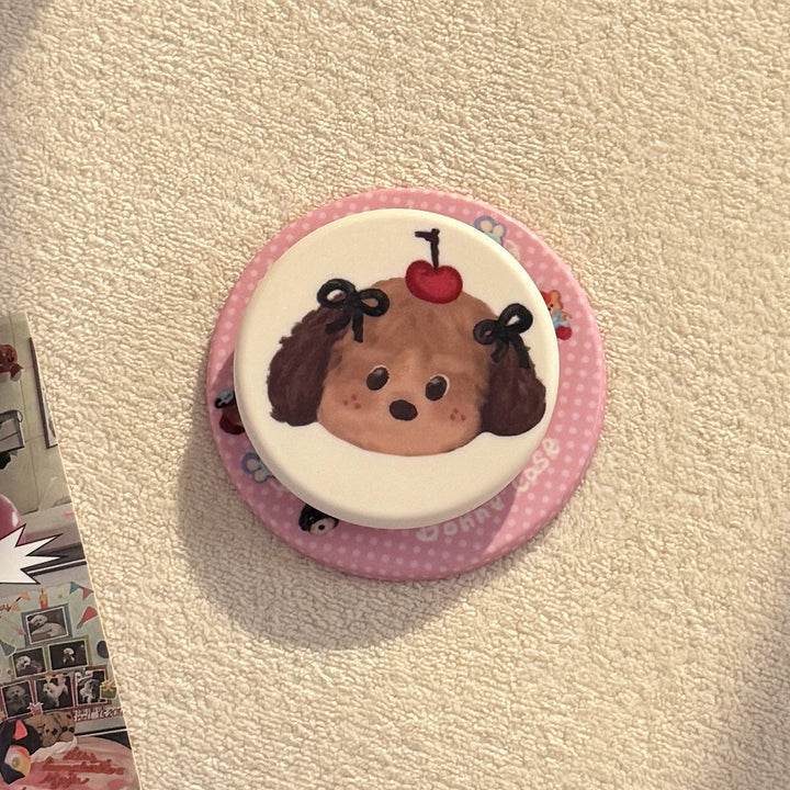 Decorative smartphone finger holder in dog design Stornfield