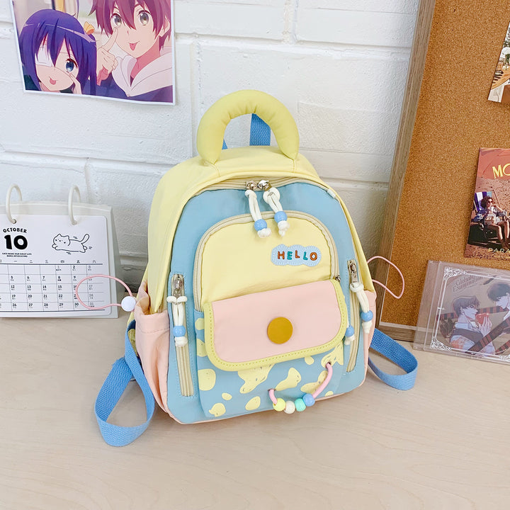 Leisure Backpack with Colorful Applications and Creative Design Stornfield