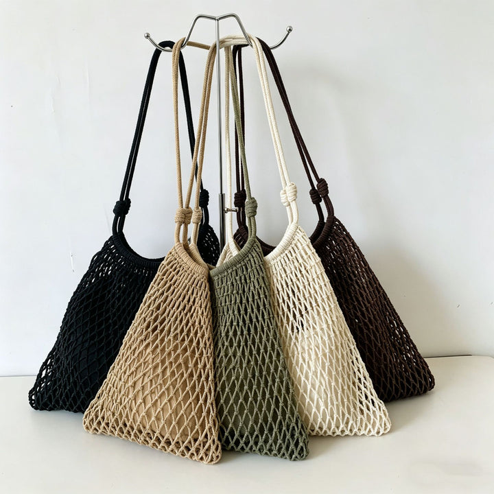 Mesh Beach Tote with Adjustable Drawstring Stornfield