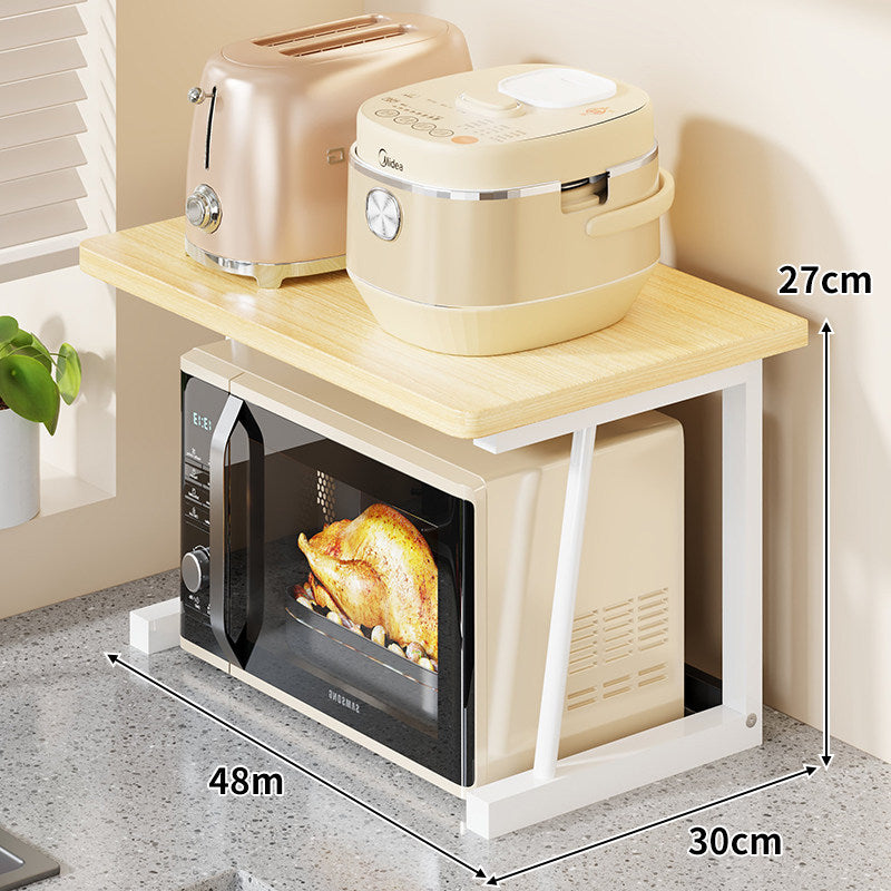 Two-Tier Compact Countertop Appliance Stand Elevated Shelf for Microwave and Small Kitchen Appliances