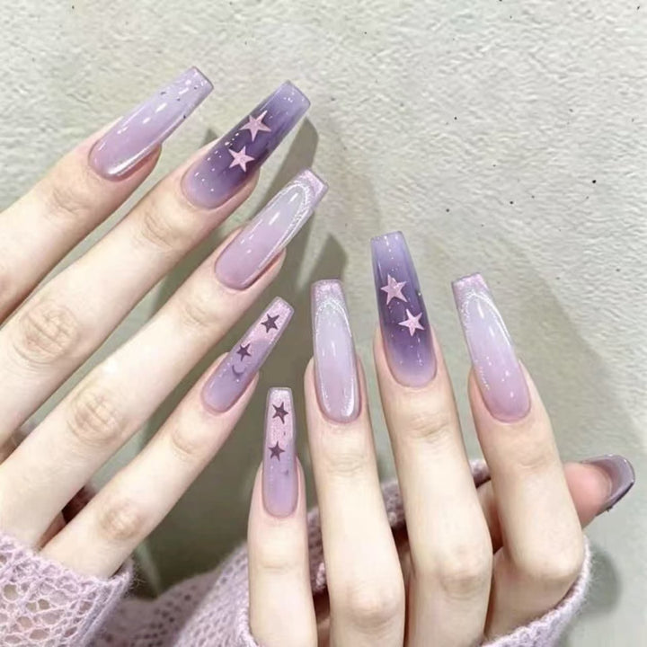 Celestial Themed Press-On Nail Enhancements Stornfield