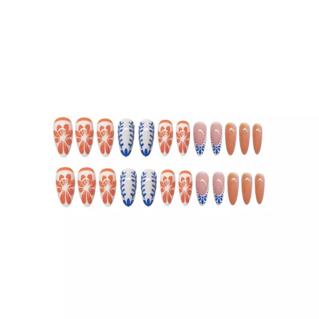Floral Abstract Press-On Nail Set Stornfield