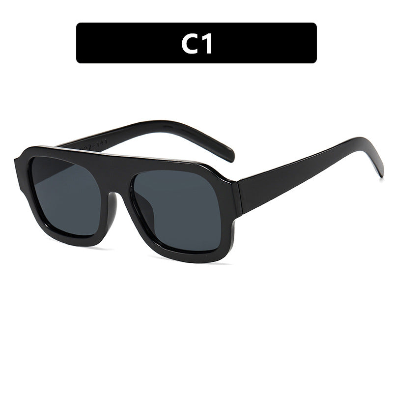 Women’s stylish square sunglasses with eye-catching animal print design Stornfield