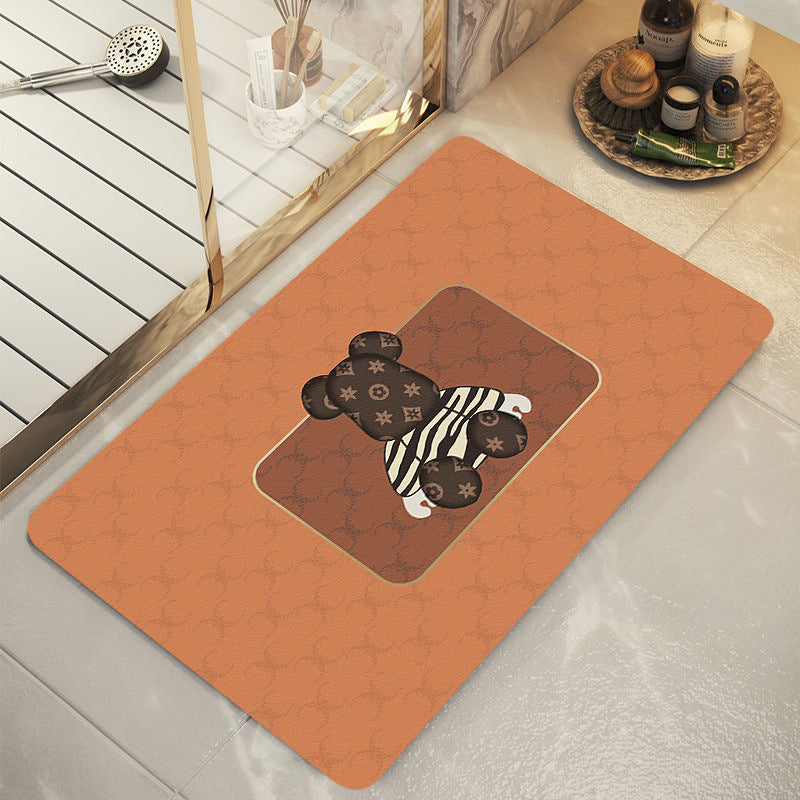 Cozy Cartoon-Printed Bath Mat