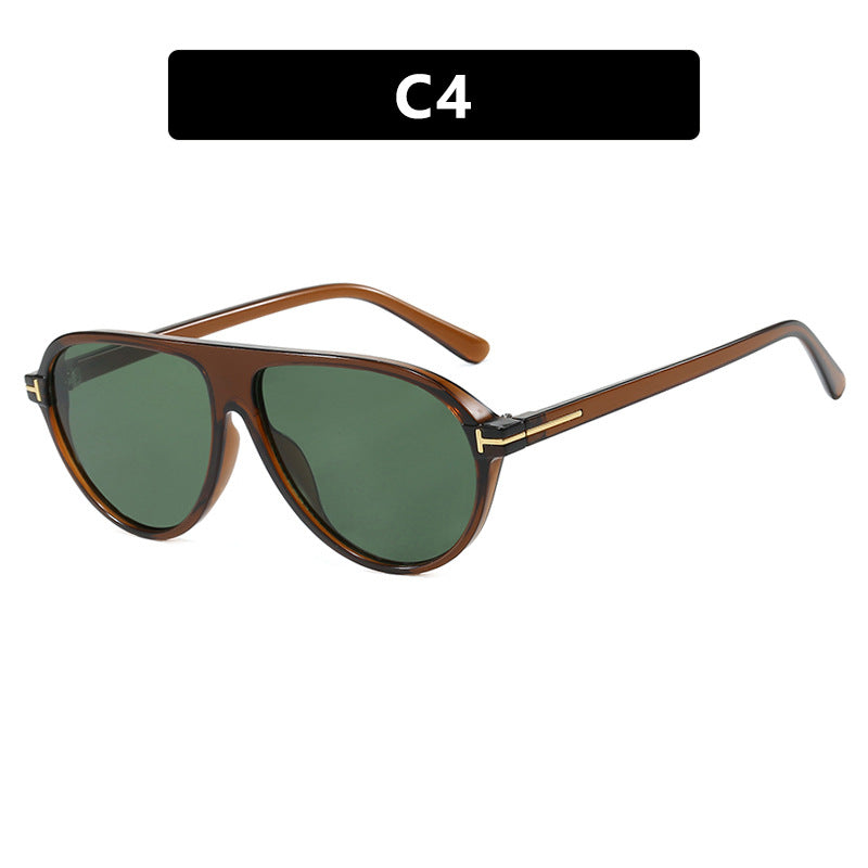 Women's trendy oversized sunglasses with elegant metal frame and UV protection Stornfield