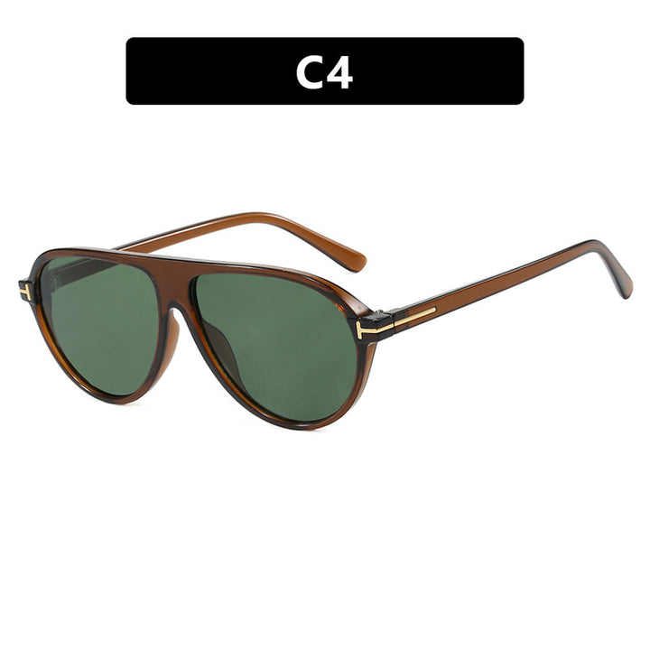Women's trendy oversized sunglasses with elegant metal frame and UV protection Stornfield