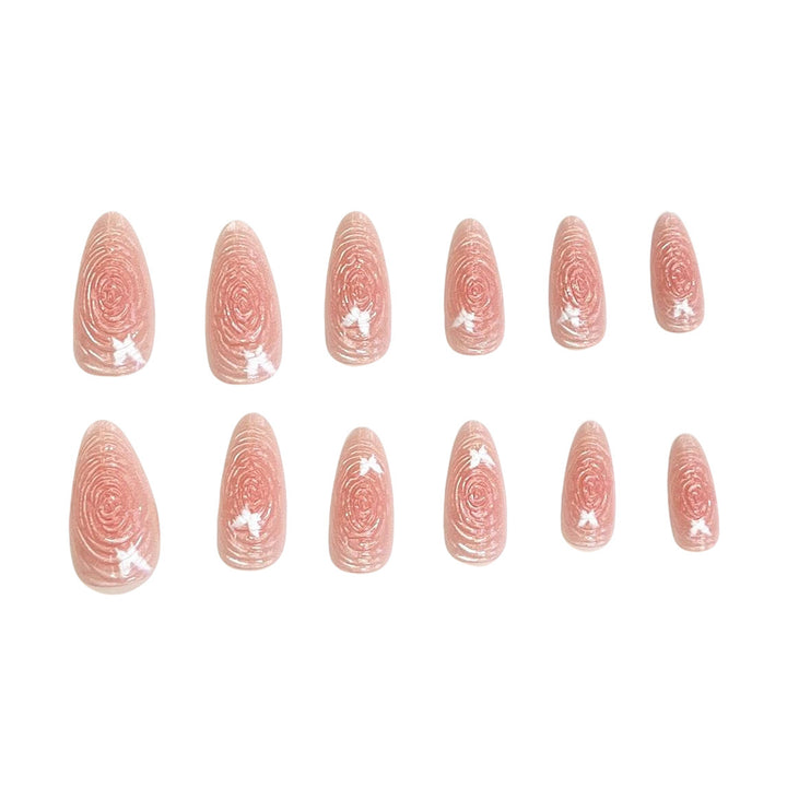 Artistic Floral-Accent Press-On Nail Set Stornfield