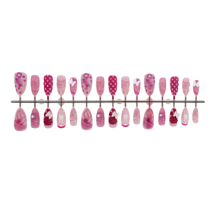 Artificial Nail Set with Floral and Maritime Designs Stornfield