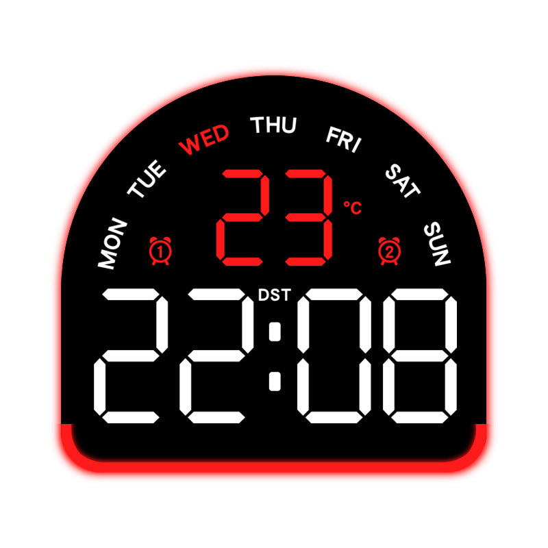 Digital alarm clock with temperature and day of the week display Stornfield