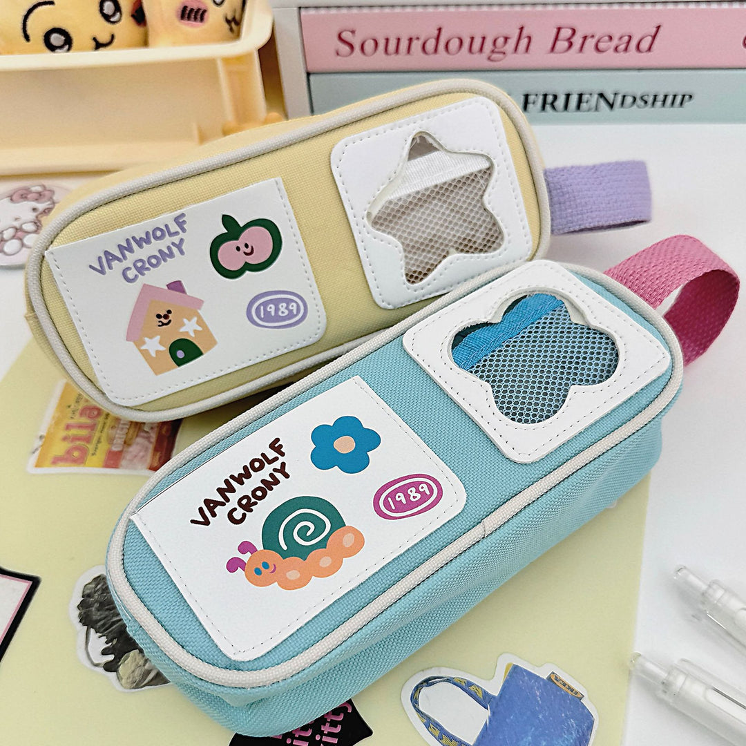 Fun-Themed Multi-Compartment Pencil Case
