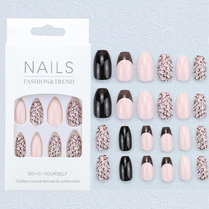 Artistic Graphic Press-On Nail Set Stornfield