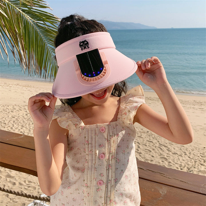 Child-Sunshade with Solar Fan and Integrated LED Lights Stornfield