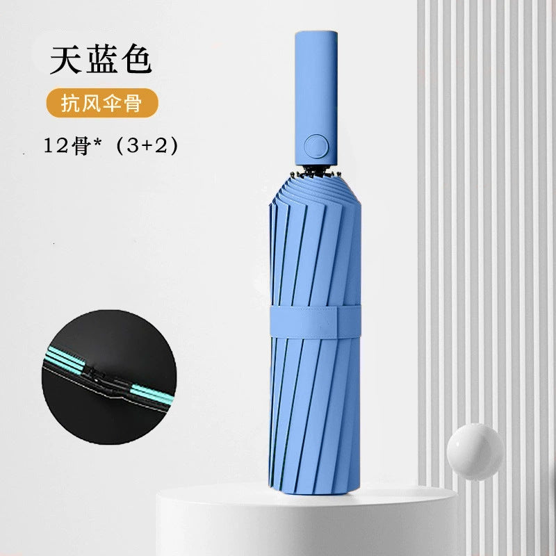 Women's Folding Umbrella with Innovative Wind Protection Mechanism Stornfield
