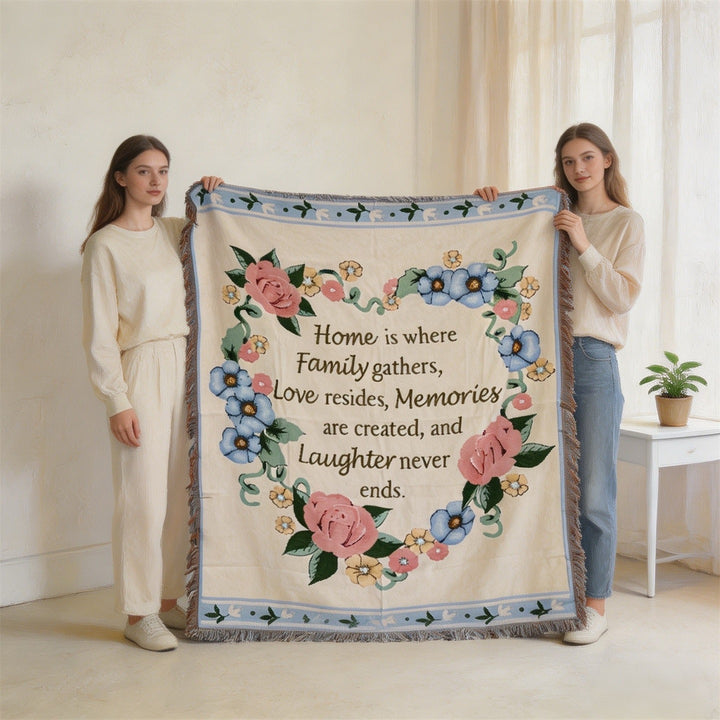 Decorative Fall-Inspired Tapestry Throw Blanket