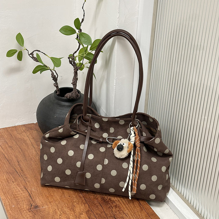 Stylish Polka Dot Patterned Tote Bag