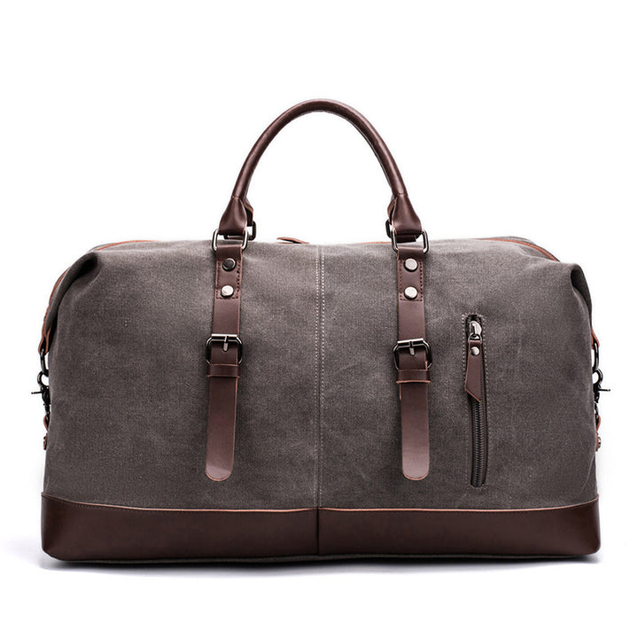 Spacious Travel Bag Made of Sturdy Canvas and Leather Stornfield