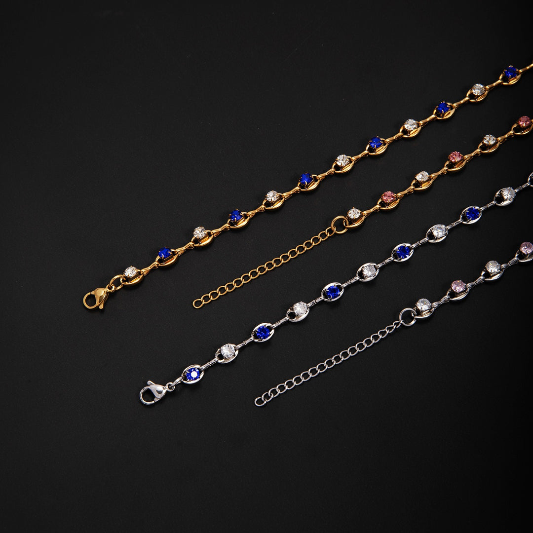 Elegant Gemstone Accent Link Bracelet Stornfield
