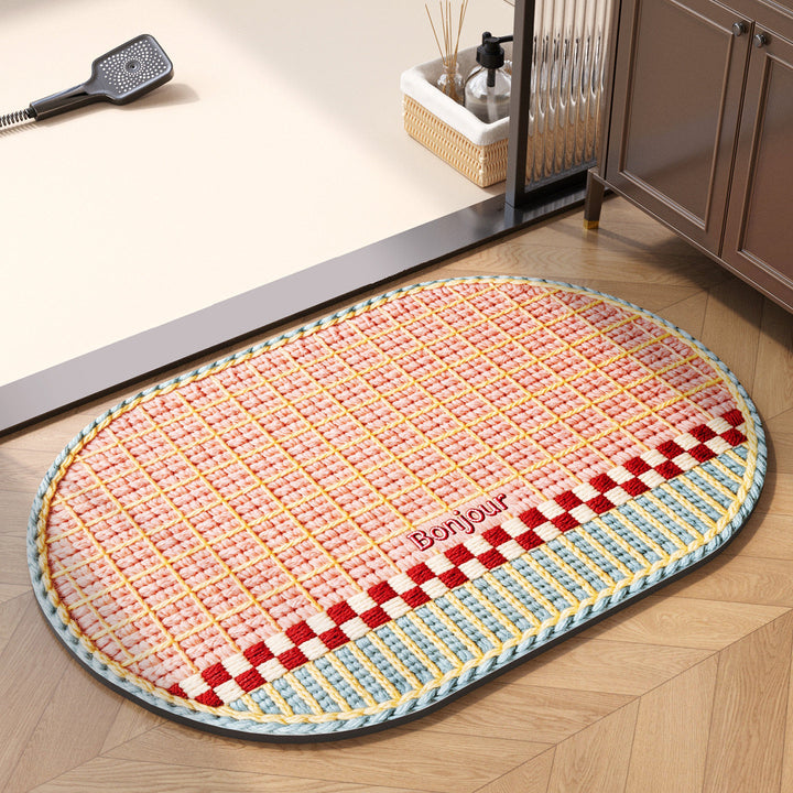 Decorative Heart-Themed Bath Mat
